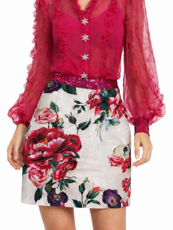 Dresses & Skirts - The Bryn Sequin Floral Skirt